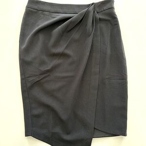 Tobi Black Draped Skirt Business Casual Small